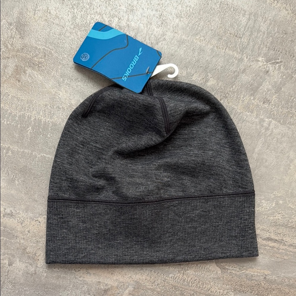 Brooks Charcoal Knit Beanie